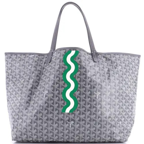 Pre-Owned Goyard Saint Louis Tote Printed Coated Canvas GM in Grey at Nordstrom, Size Large | Nordstrom