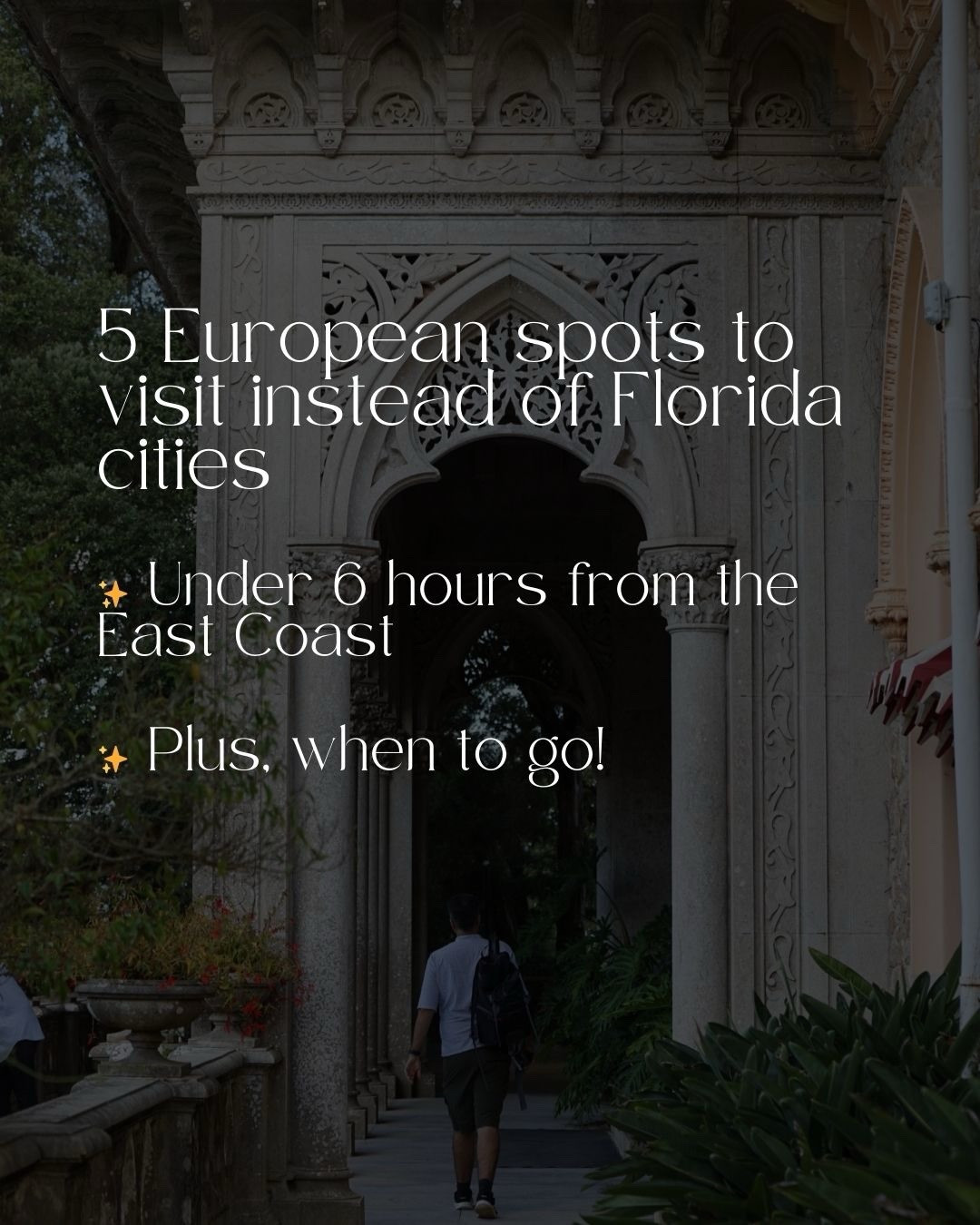 If you’re already packing for 3–4 nights somewhere warm… you could just keep flying! 

Lisbon instead of Miami.
Porto instead of Naples.
Barcelona instead of Orlando.
Dublin instead of Key West.
Azores instead of Marco Island.

All direct from the Northeast. ✈️ All completely doable for a 3–4 night long weekend if you leave Thursday night and come back Monday. And they’ll be less expensive than Florida, I guarantee you!

✨These aren’t “two-week Europe trips.” They’re strategic escapes. Shoulder season wins. Little moments to revive yourself… with 3 euro wine and 90 dollar hotels! 

✨Florida will still be there next year. But a long weekend in Portugal? That hits differently.

Which one are you booking first? ✈️

If you’re down with these swaps, drop what else you want from me in the comments! Thank y’all !!! 😘😘😘😘