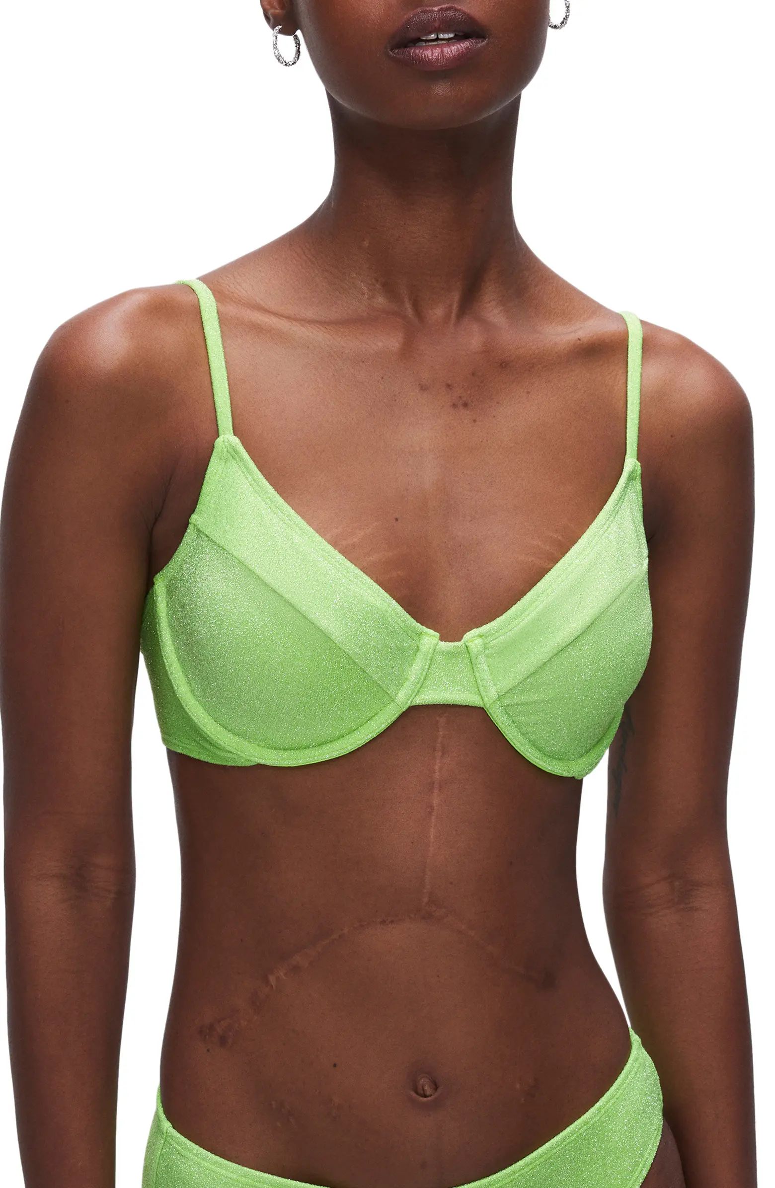 Sparkle Underwire Demi Bikini Top | Nordstrom