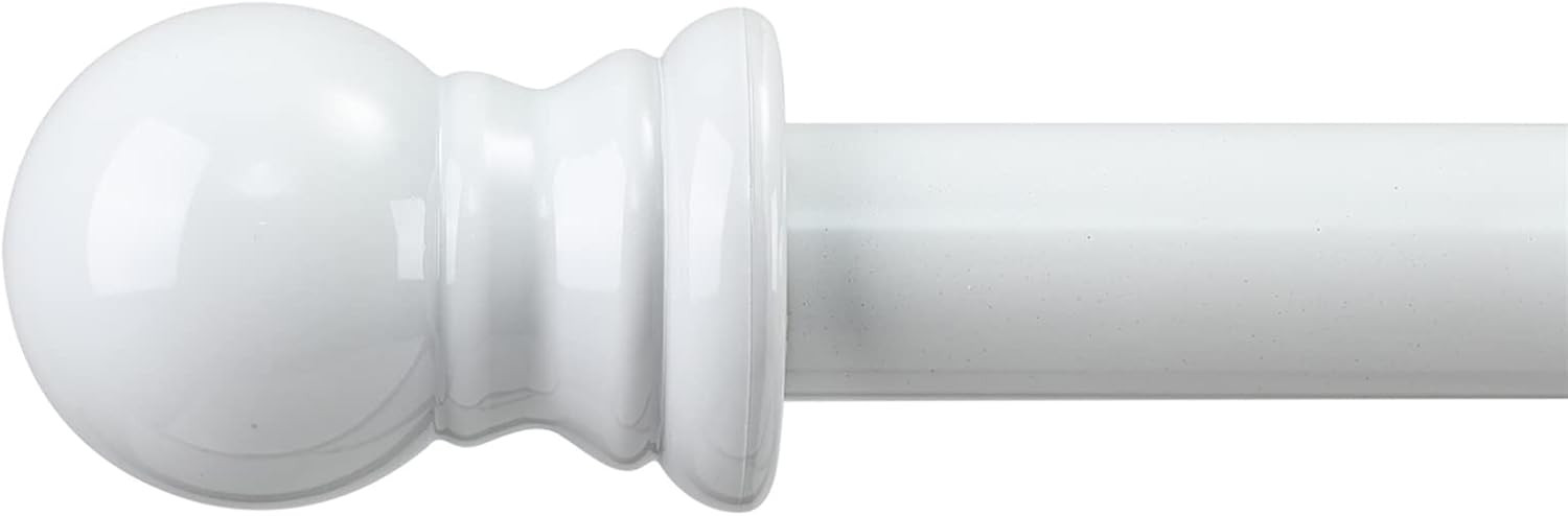 White Curtain Rods for Windows 66 to 120" - Extra Long 144 inch Curtain Rods with 4 Brackets,Heav... | Amazon (US)