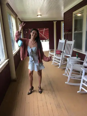 Ruffles Trim Tie Corset Dress | Cider