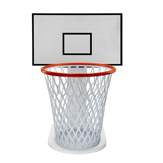 LXURY Trash Can Basketball Hoop,Basketball Trash Can,Hoop Wastebasket,White, Wood,Trash Can Baske... | Amazon (US)