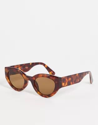 Vero Moda cat eye sunglasses in brown tortoiseshell | ASOS (Global)