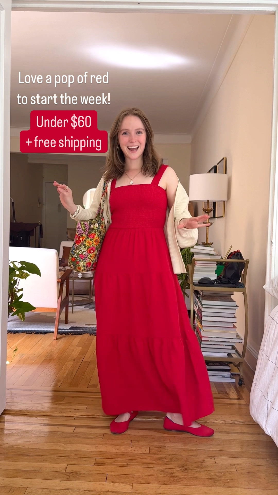 Organic cotton dress. Under $60+ free shipping wearing xs. Sweater is alpaca also free shipping. Wearing size small sized up 1 #quince 

#LTKFindsUnder100