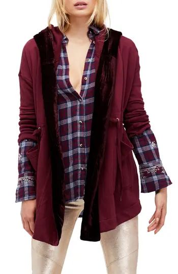 Women's Free People Westwood Cardigan, Size X-Small - Burgundy | Nordstrom