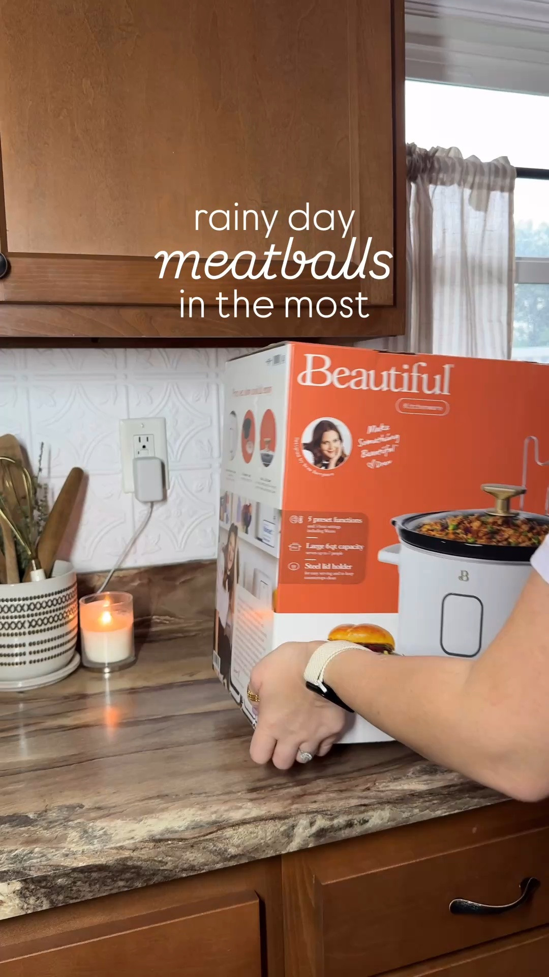 Who knew such a pretty crockpot could give you more motivation to cook? Meatballs on a rainy day. 🙌🏼 #walmartfinds #beautifulbydrew #crockpot #homedecor #kitchenfinds #home #kitchen

#LTKfoodie #LTKHome #LTKmomlife