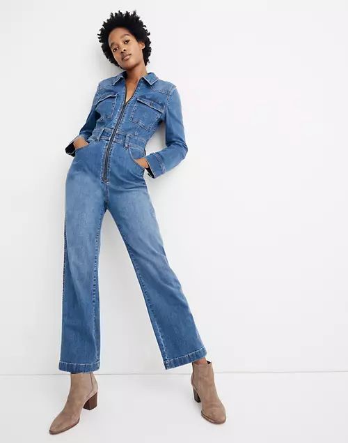Denim Zip-Front Coverall Jumpsuit: Western Edition | Madewell