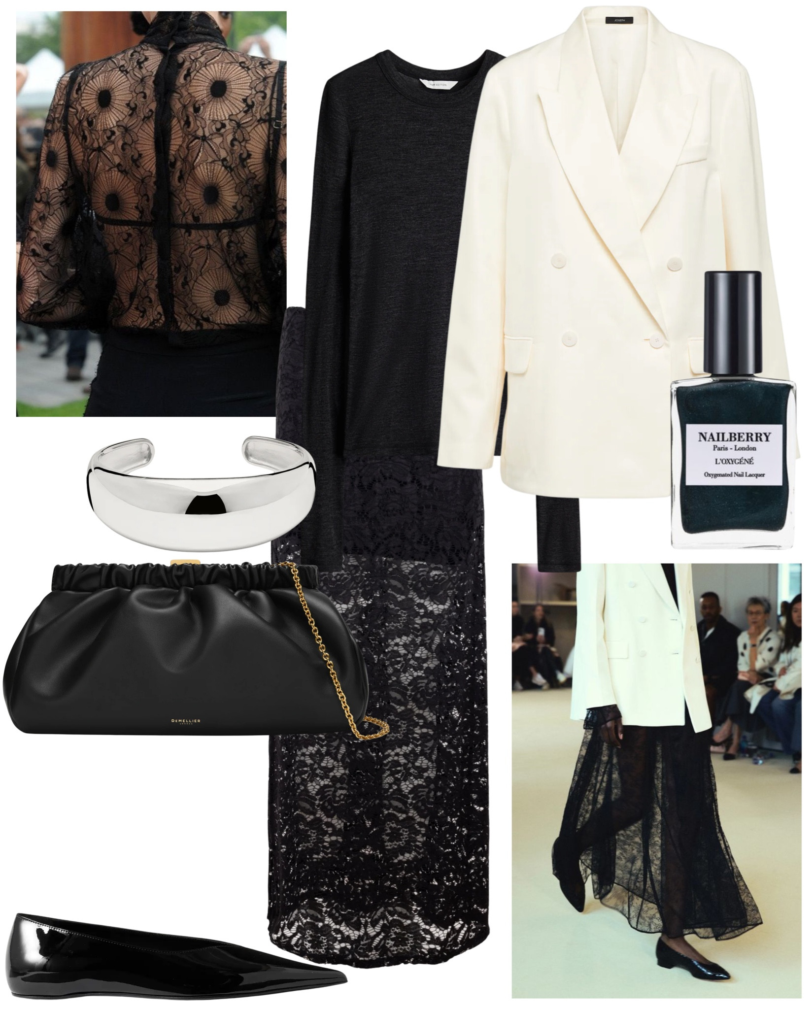 Black Lace Skirt + White Blazer + Clutch Bag | Party Outfit | 

#LTKwedding #LTKpartywear #LTKstyletip