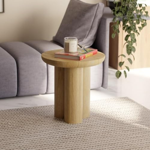 Relso Gaia Round End Table for Living Room and Farmhouse | Solid Mango Wood for Rustic Elegance |... | Amazon (US)
