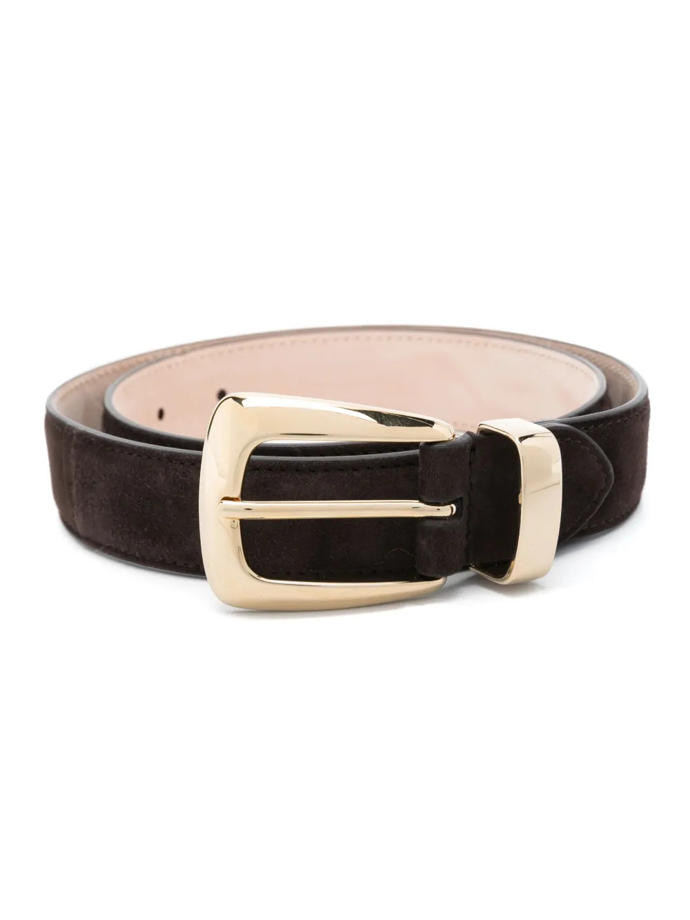 KHAITE Suede Belt | Brown | FARFETCH | Farfetch Global