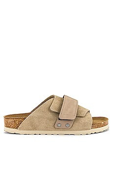 BIRKENSTOCK Kyoto Sandal in Taupe from Revolve.com | Revolve Clothing (Global)