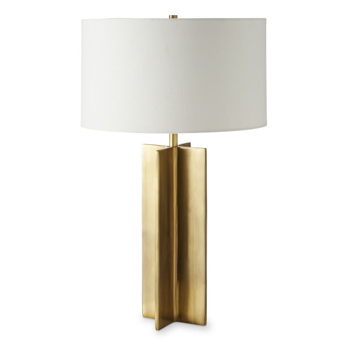 Frederick Metal X Table Lamp, Brass | Williams-Sonoma