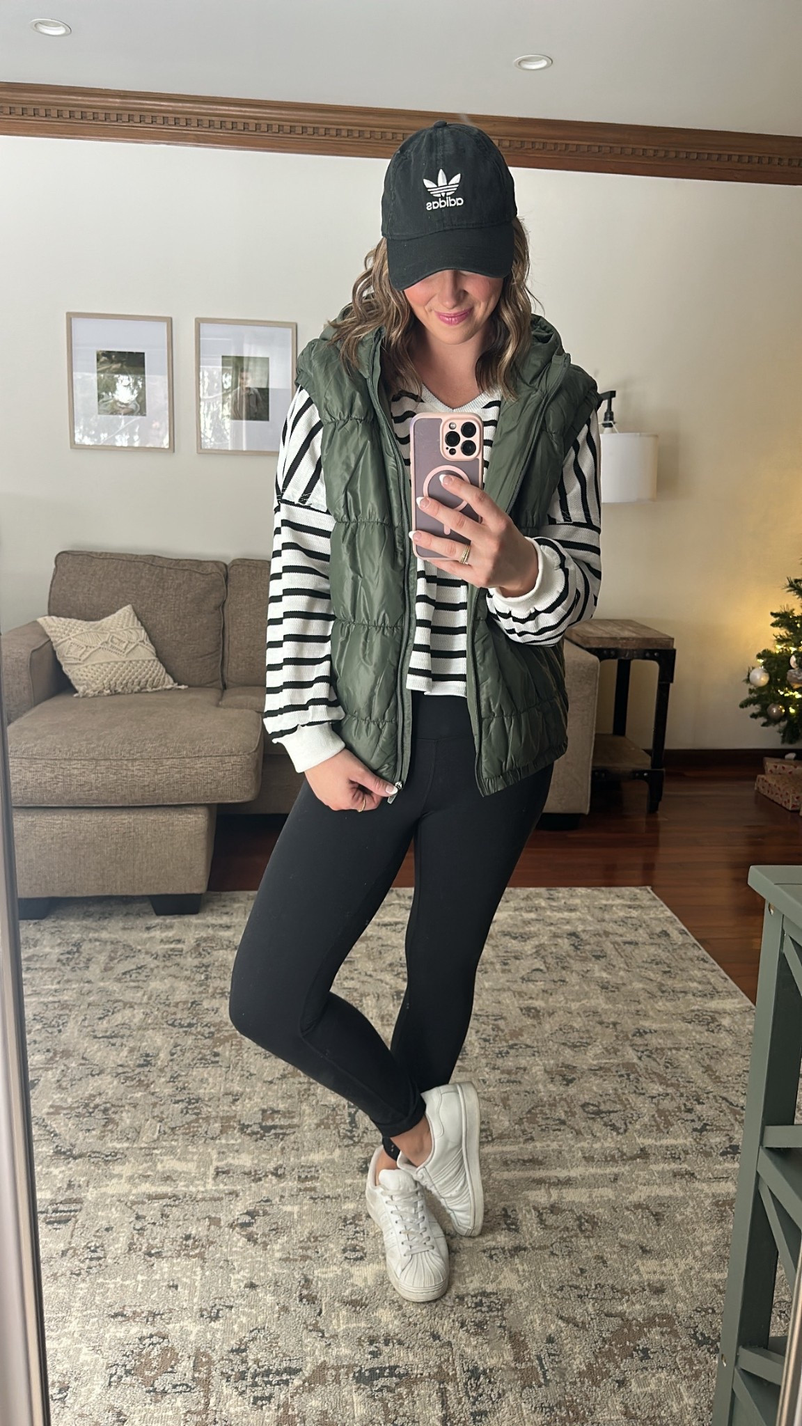 And another option to switch it up, $12.99 top wearing size large. Large in vest as well. Medium in leggings. // 

#LTKootd #LTKSaleAlert #LTKmomlife
