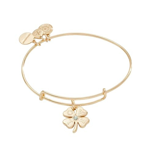 Alex and Ani Love' Clover Charm Bangle Bracelet | Amazon (US)