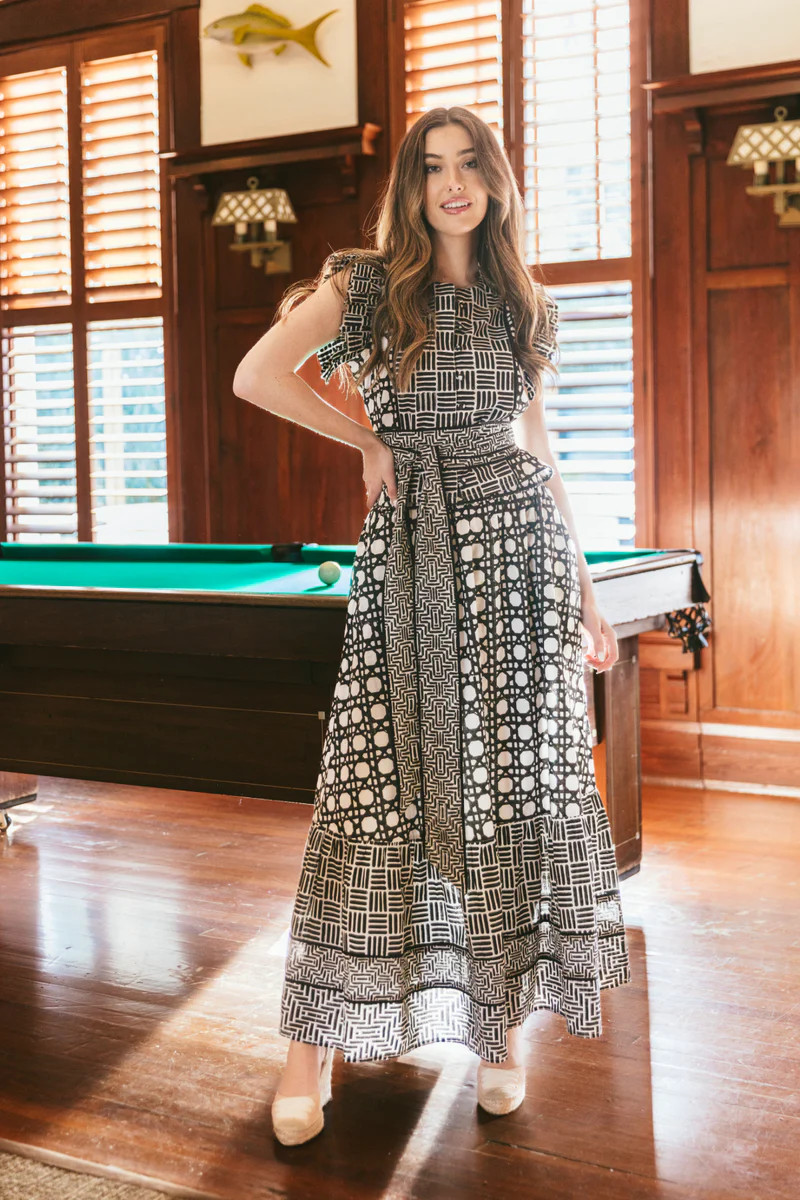 Fairfield Skirt Set | Black Caning | SUE SARTOR