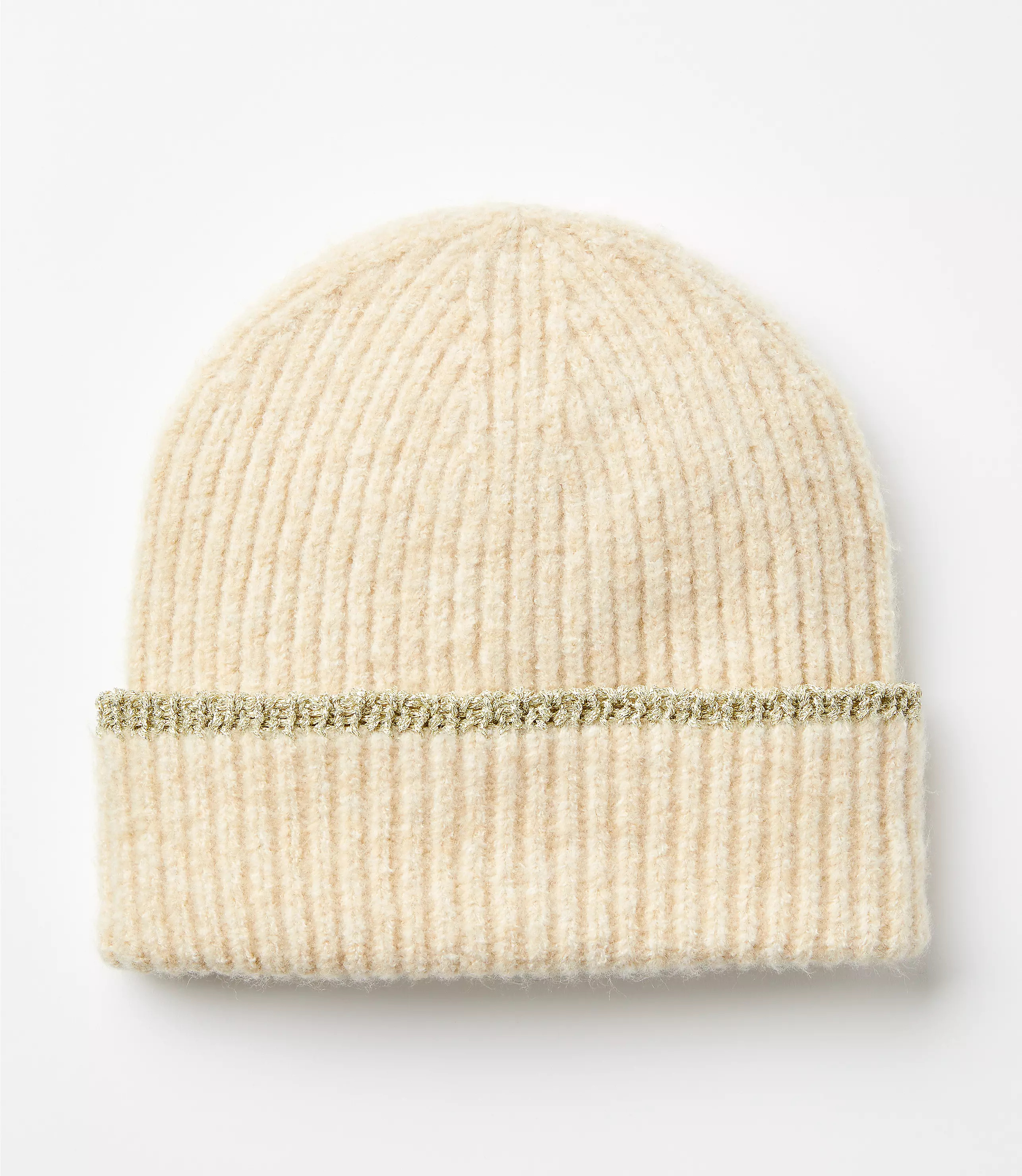 Shimmer Ribbed Beanie | LOFT