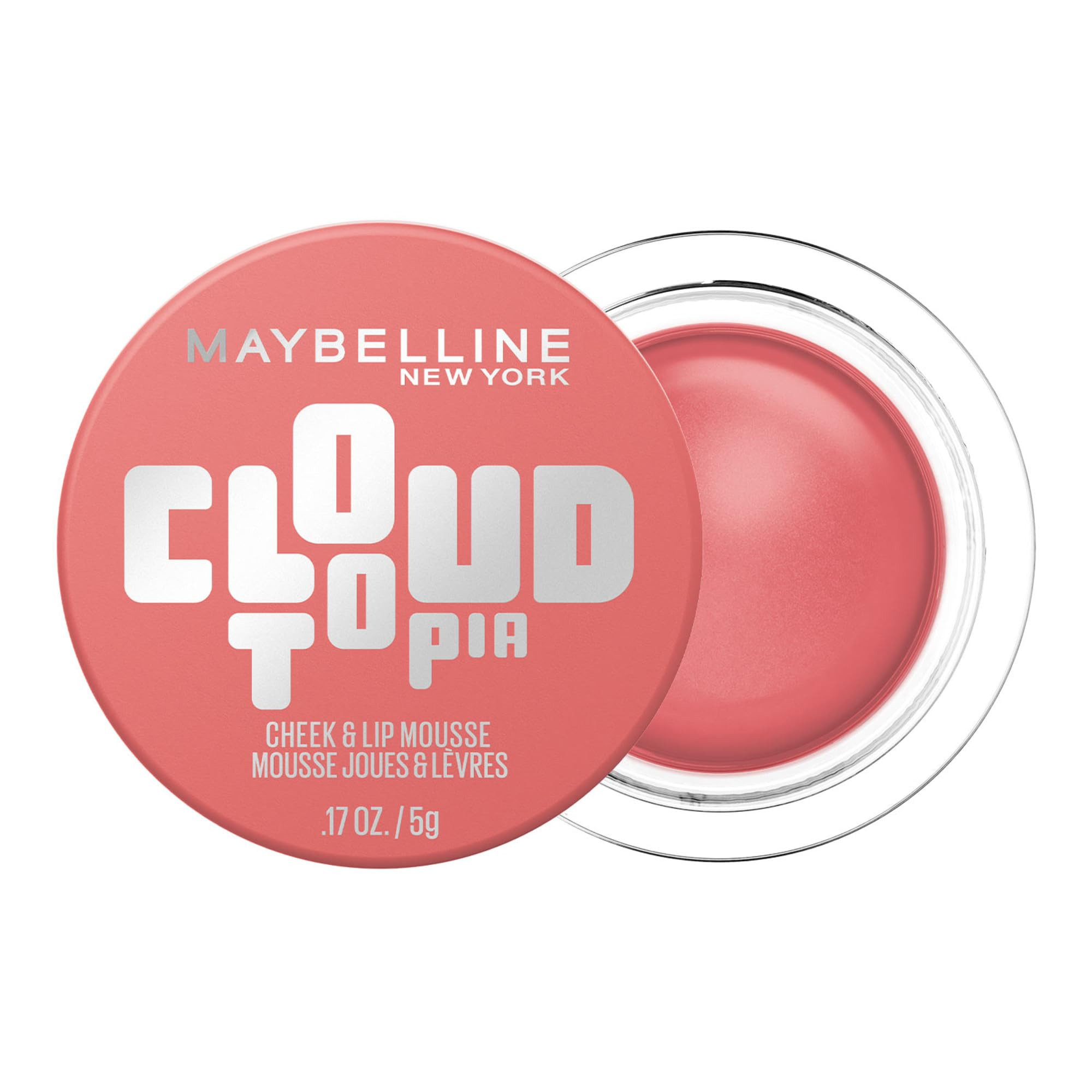 Maybelline New York Cloudtopia Blush, Cheek & Lip Mousse, Blurred Matte Finish, Sweat-proof, Transfer-proof, Ultra-pigmented, Long-wear, Dreamy Dawn, 5 g | Amazon (CA)