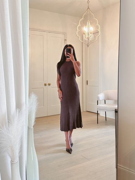 Brown knit maxi dress (fits like a midi if you’re taller)! I am wearing a size small. Paired with espresso brown Tony Bianco heels! 

Spring dress, Easter dress, wedding guest dress, brown heels 

#LTKstyletip #LTKSeasonal #LTKshoecrush