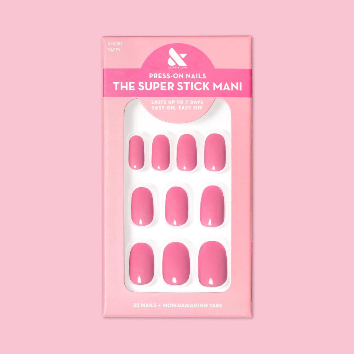 Taffy | Short | Round - Tab Press-On | Olive & June