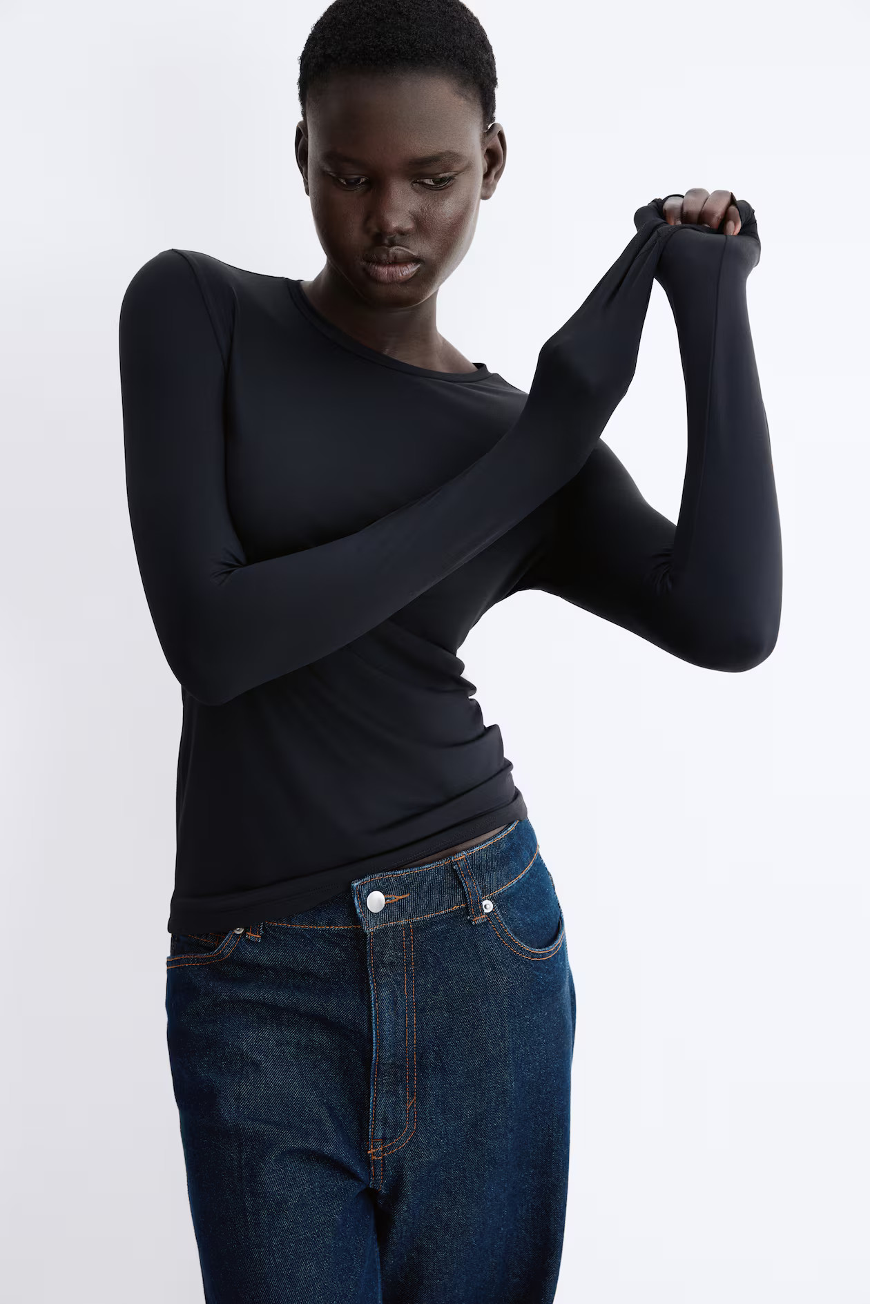 Long-sleeved microfibre top | H&M (UK, MY, IN, SG, PH, TW, HK)