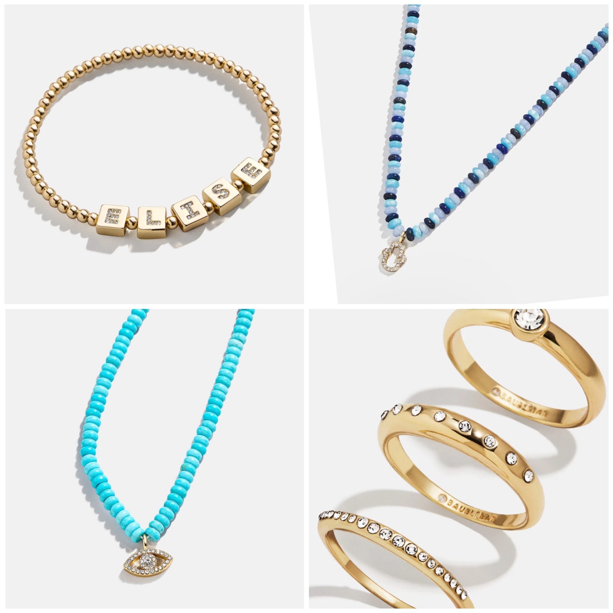 Starting at $10 at baublebar for Labor Day! So into the evil eye pieces  