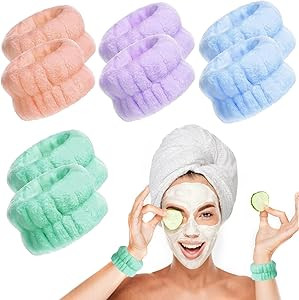 8 Pcs Wrist Spa Washband,Maiqufa Microfiber Wash Towel Band Wristbands for Washing Face Absorbent... | Amazon (US)