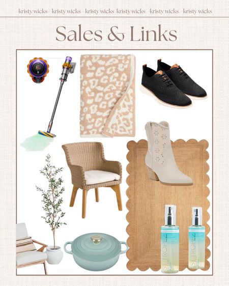 Sales & links of the day! 

🤍 Dyson refurbished laser cordless vacuum is 40% off today! Amazing deal 👀 
🌸 beautiful faux olive tree is over 57% off, looks so real! Under $75 
✨ Scalloped edge area rug is over 40% off right now, comes in 6 sizes - largest size is under $400! 
🌴 Barefoot Dreams in the wild blanket I have is over 50% off and under $80! 
🤩 Jeff’s favorite Cole Haan Oxford sneakers are on sale for under $120 and they come in 4 colors! 
👏🏻 Le Creuset Sautese pan is on sale under $200. Cooking favorite! 
🎉 Dolce Vita boot is over 25% off, under $55 - so adorable! 
🌳 St Tropez bronzing duo is on sale under $40. 
🤍 Martha Stewart brand outdoor woven chair is on sale under $130 from $185.  

Everything is linked below! 

#LTKfindsunder100 #LTKsalealert #LTKhome