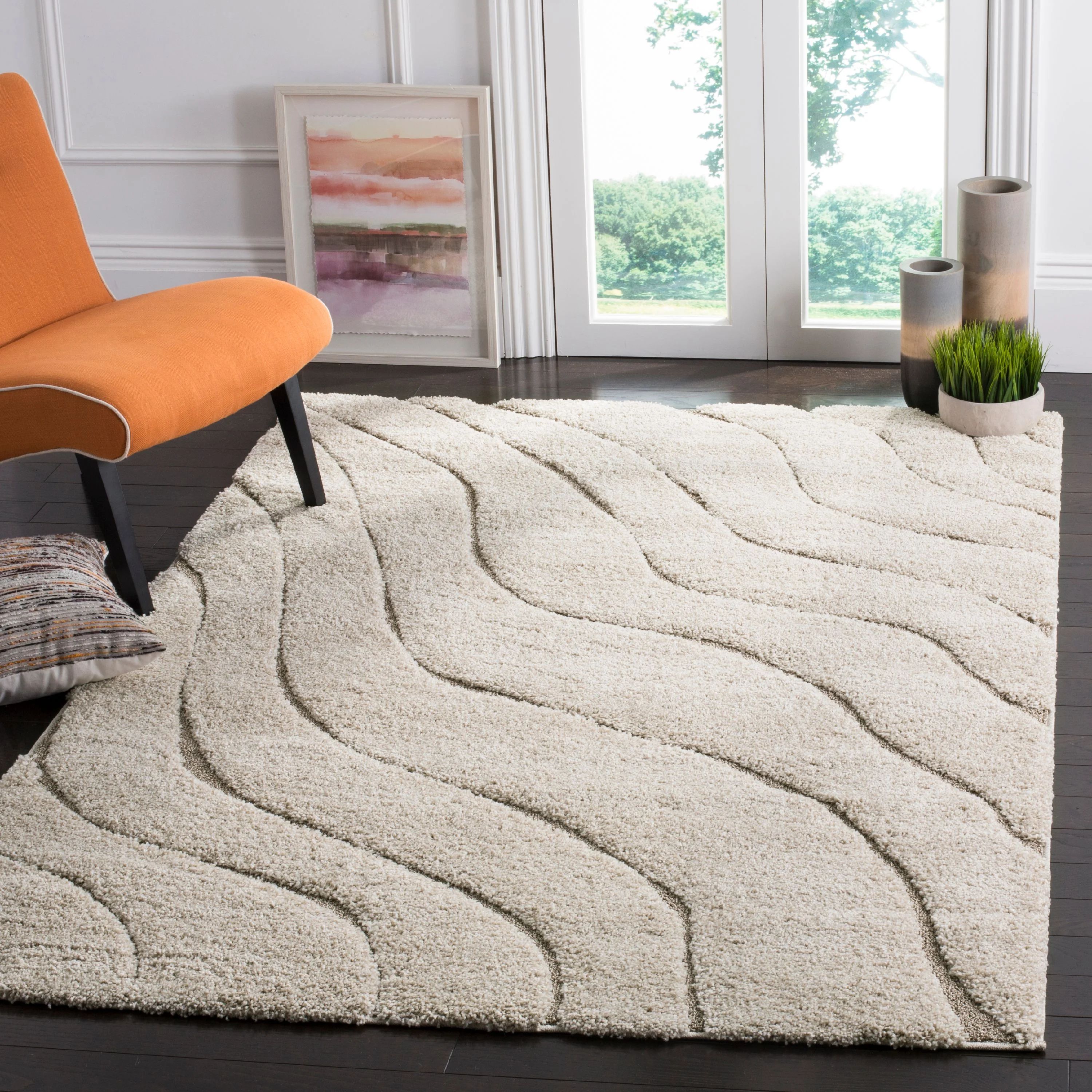 Safavieh Florida Tabitha Geometric Waves Shag Area Rug or Runner - Walmart.com | Walmart (US)