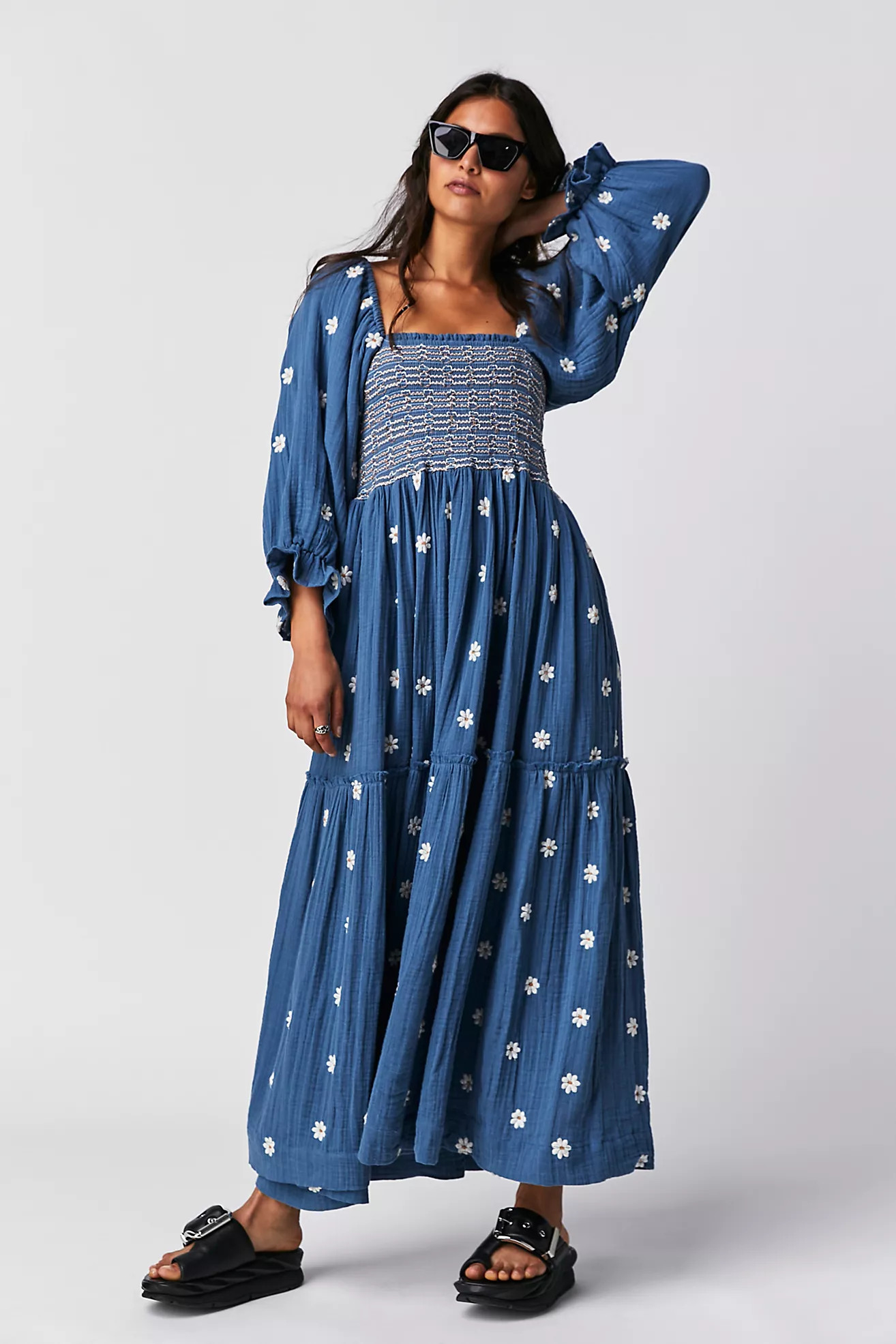 Dahlia Embroidered Maxi Dress | Free People (Global - UK&FR Excluded)