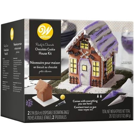 Wilton Halloween Ready-to-Decorate Chocolate Cookie House Decorating Kit | Walmart (US)