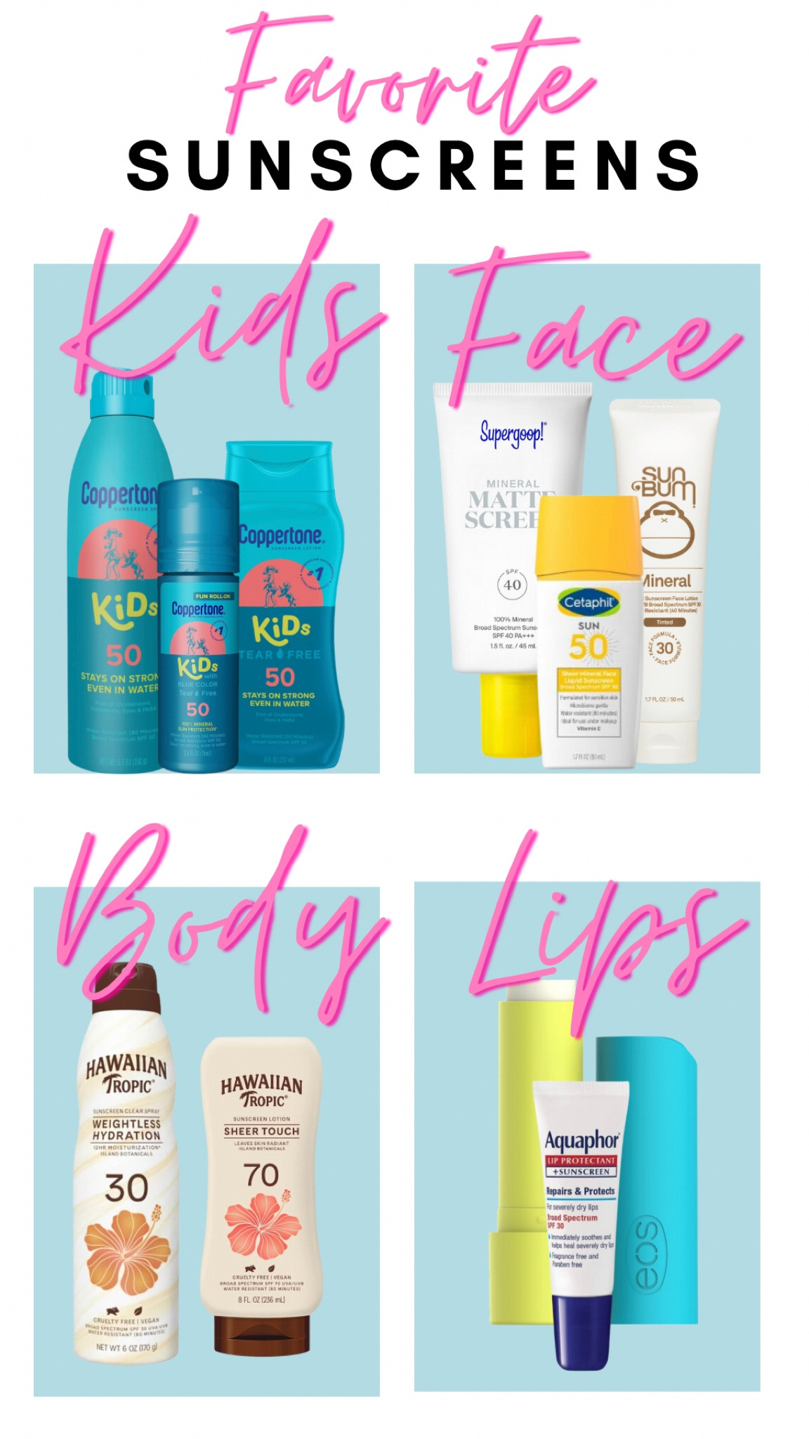 Best sunscreens for the family 

#LTKbeauty #LTKfamily #LTKSeasonal