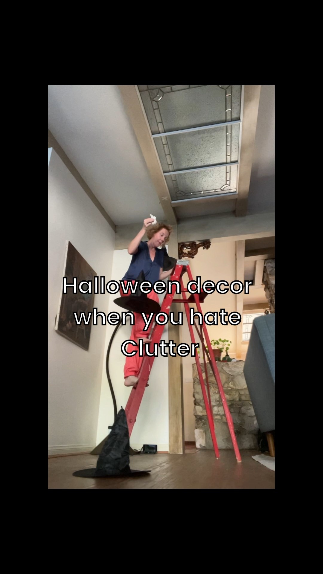 You will need a ladder plus string and tape. But it changes everything!!!

#LTKParties #LTKHome #LTKHalloween