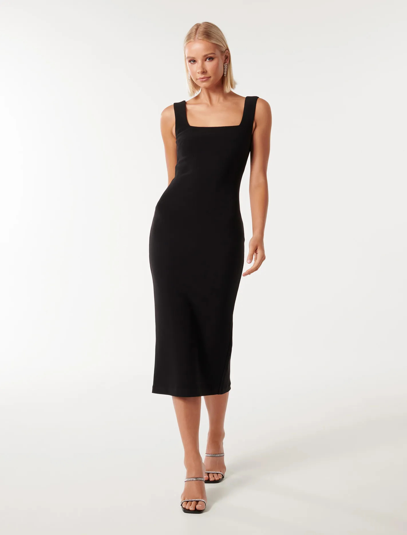 Rita Square-Neck Bodycon Midi Dress | Forever New (AU)