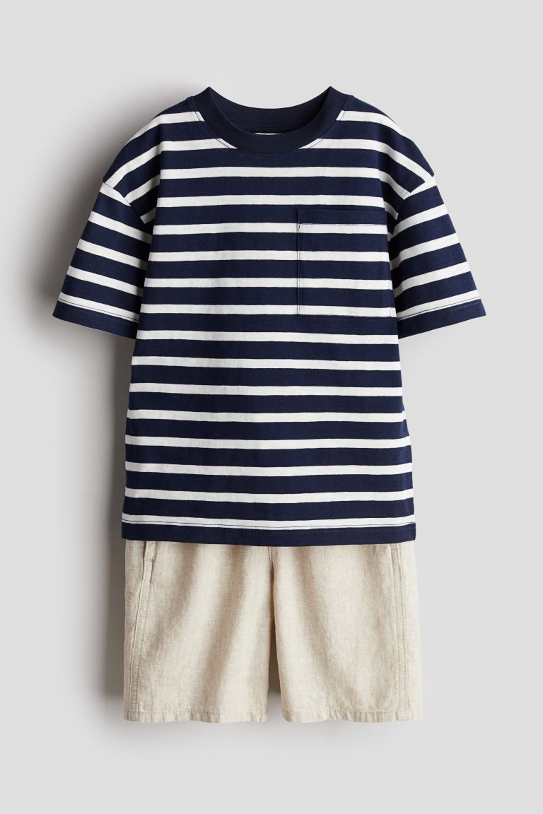 2-piece Set - Navy blue/striped - Kids | H&M US | H&M (US + CA)
