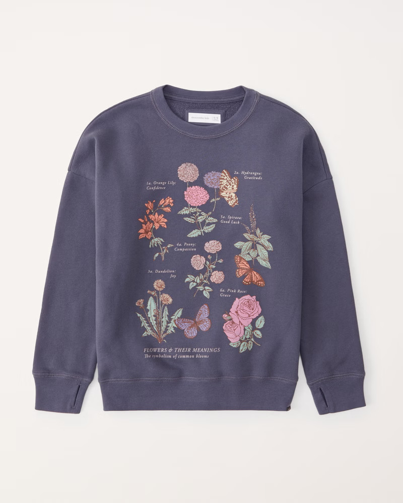 legging-friendly graphic crew sweatshirt | Abercrombie & Fitch (US)