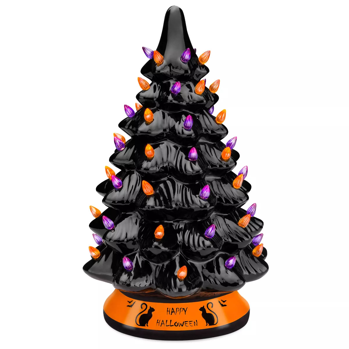Best Choice Products 15in Pre-Lit Ceramic Tabletop Halloween Tree, Holiday Decoration w/ Orange &... | Target