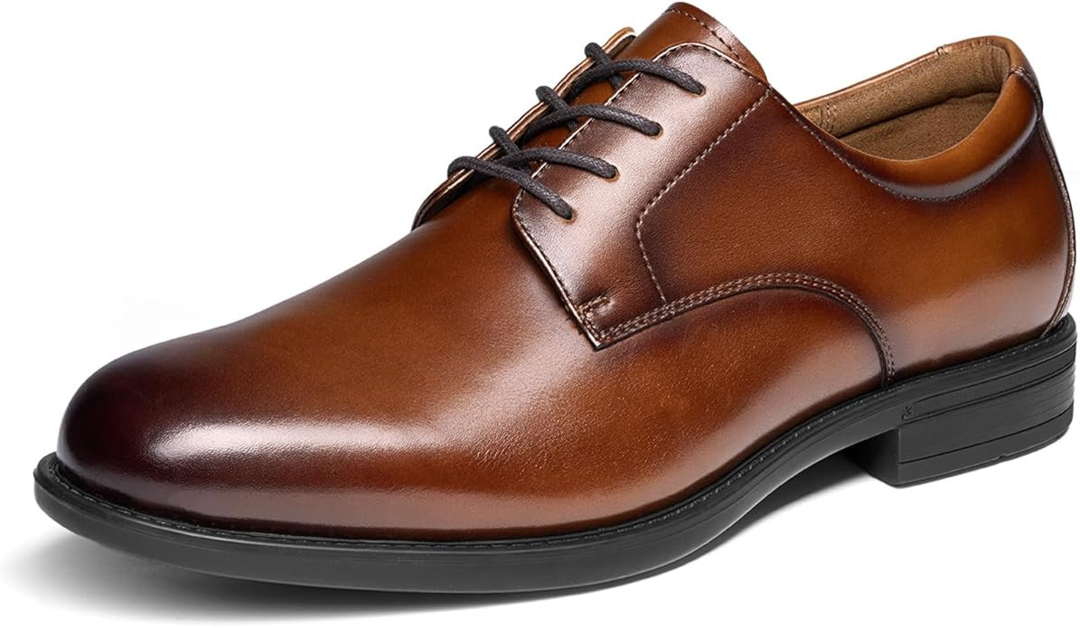 Bruno Marc Men's Classic Leather Dress Shoes Comfort Oxfords Business Formal Lace Up Shoes | Amazon (US)