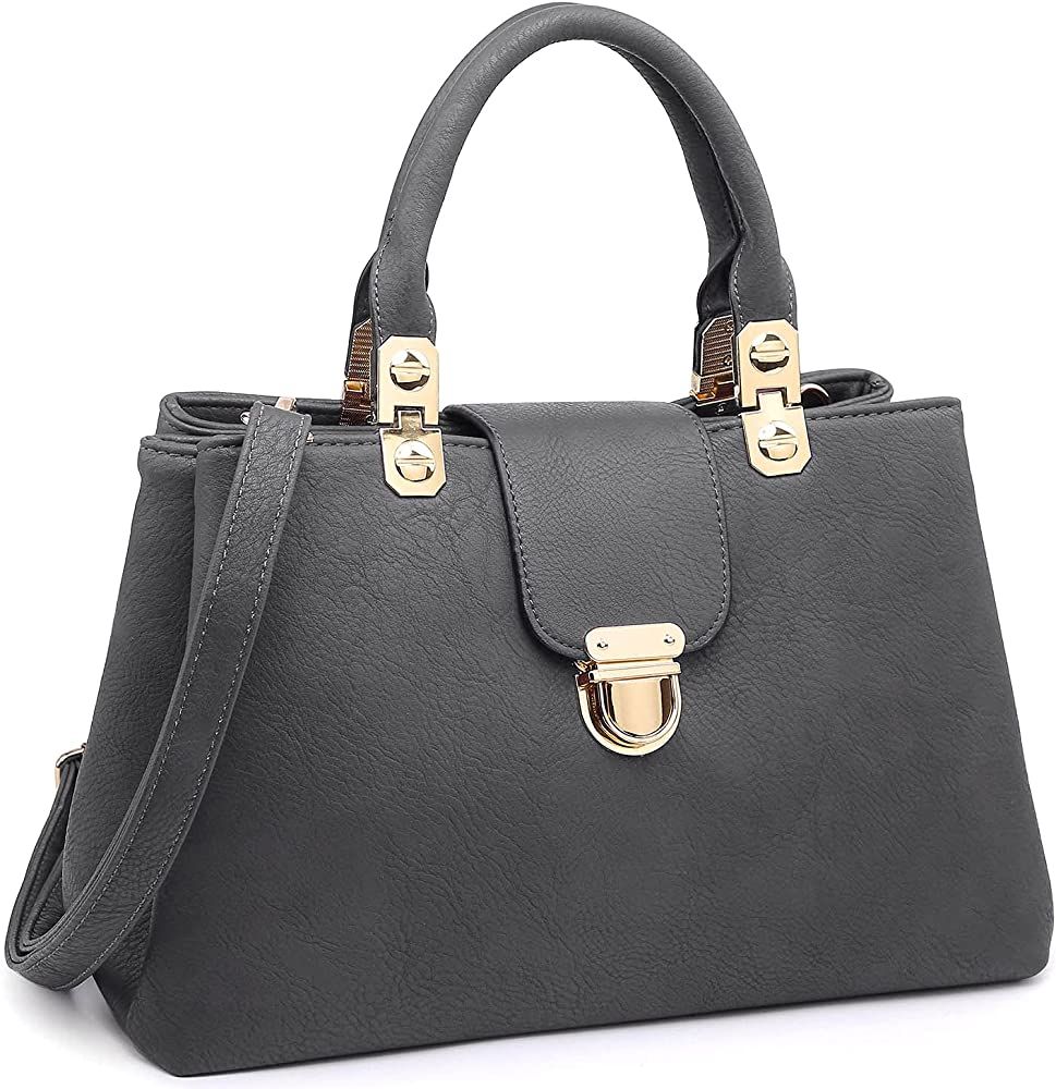 Dasein Women Satchel Handbags Top Handle Purse Medium Tote Bag Vegan Leather Shoulder Bag | Amazon (US)