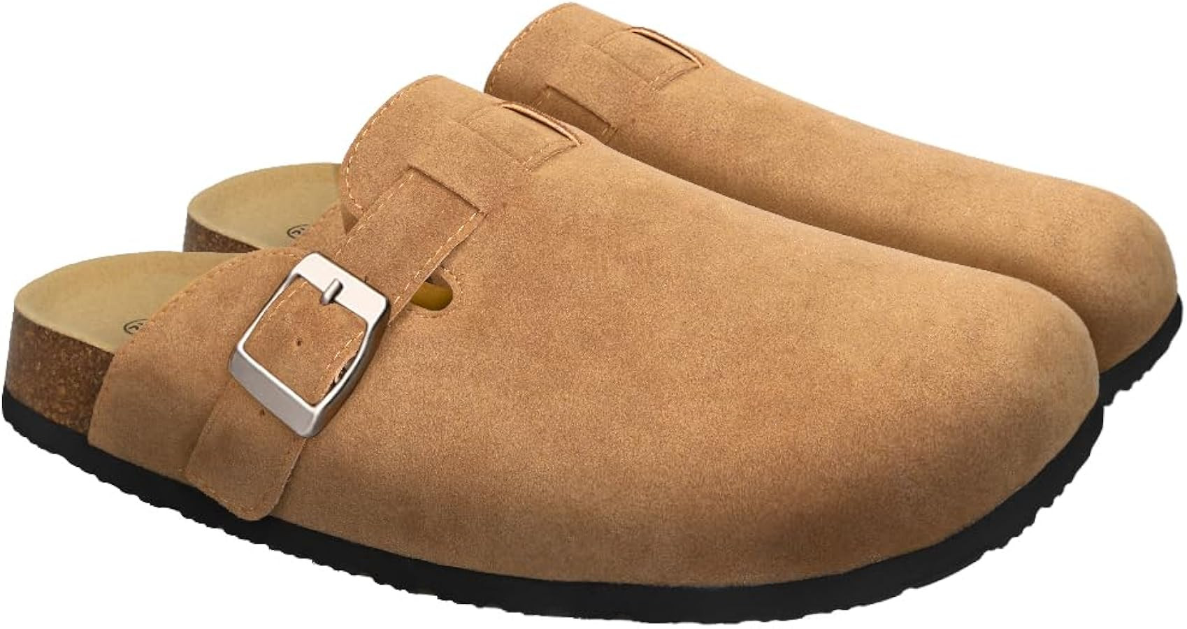 Clogs for Women Suede Soft Leather Clogs Classic Cork Clog Antislip Slippers Waterproof Mules Hou... | Amazon (US)