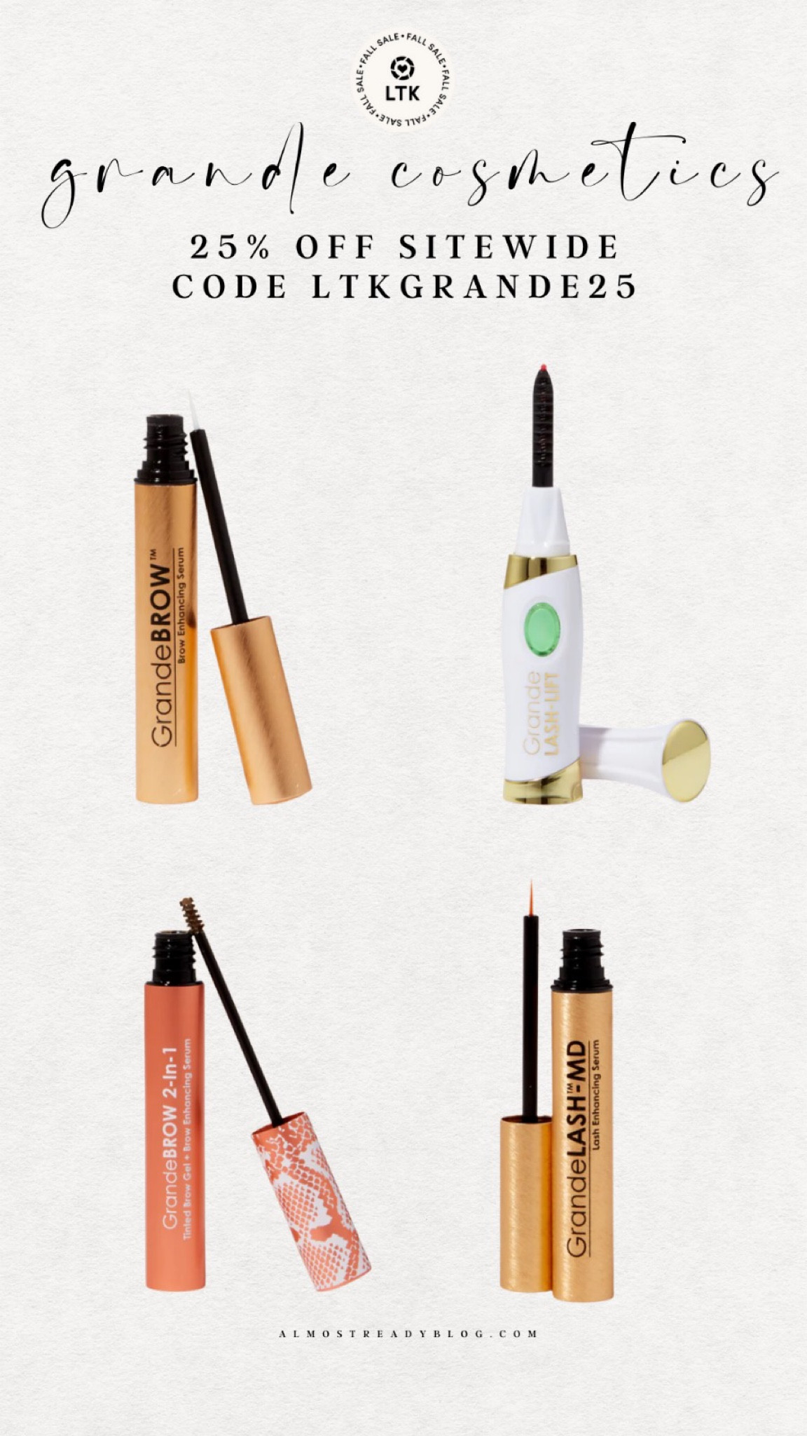 Grande Cosmetics 25% off sitewide 

#LTKfindsunder50 #LTKSale #LTKfindsunder100