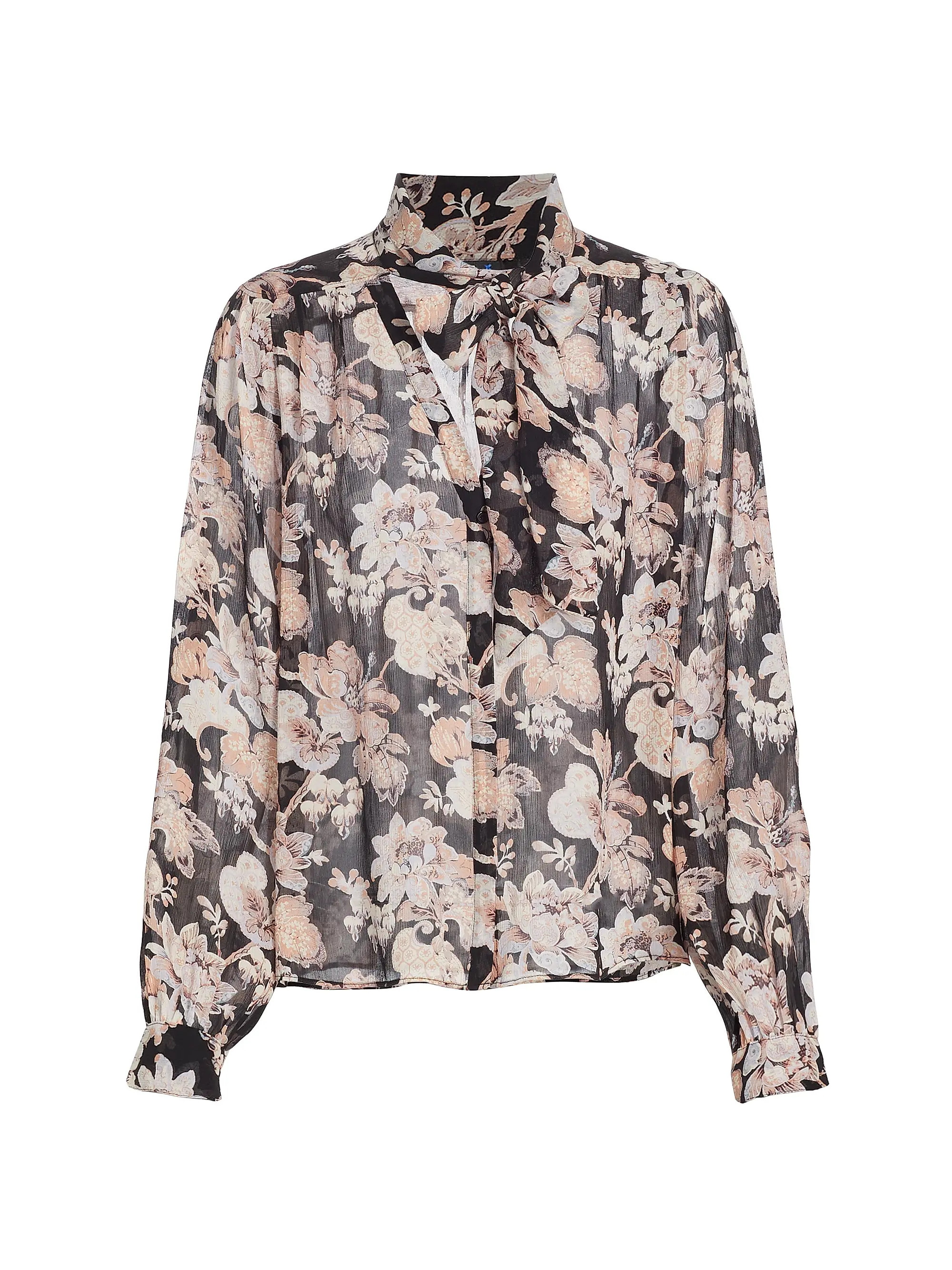Kirstie Floral Silk Tieneck Blouse | Saks Fifth Avenue