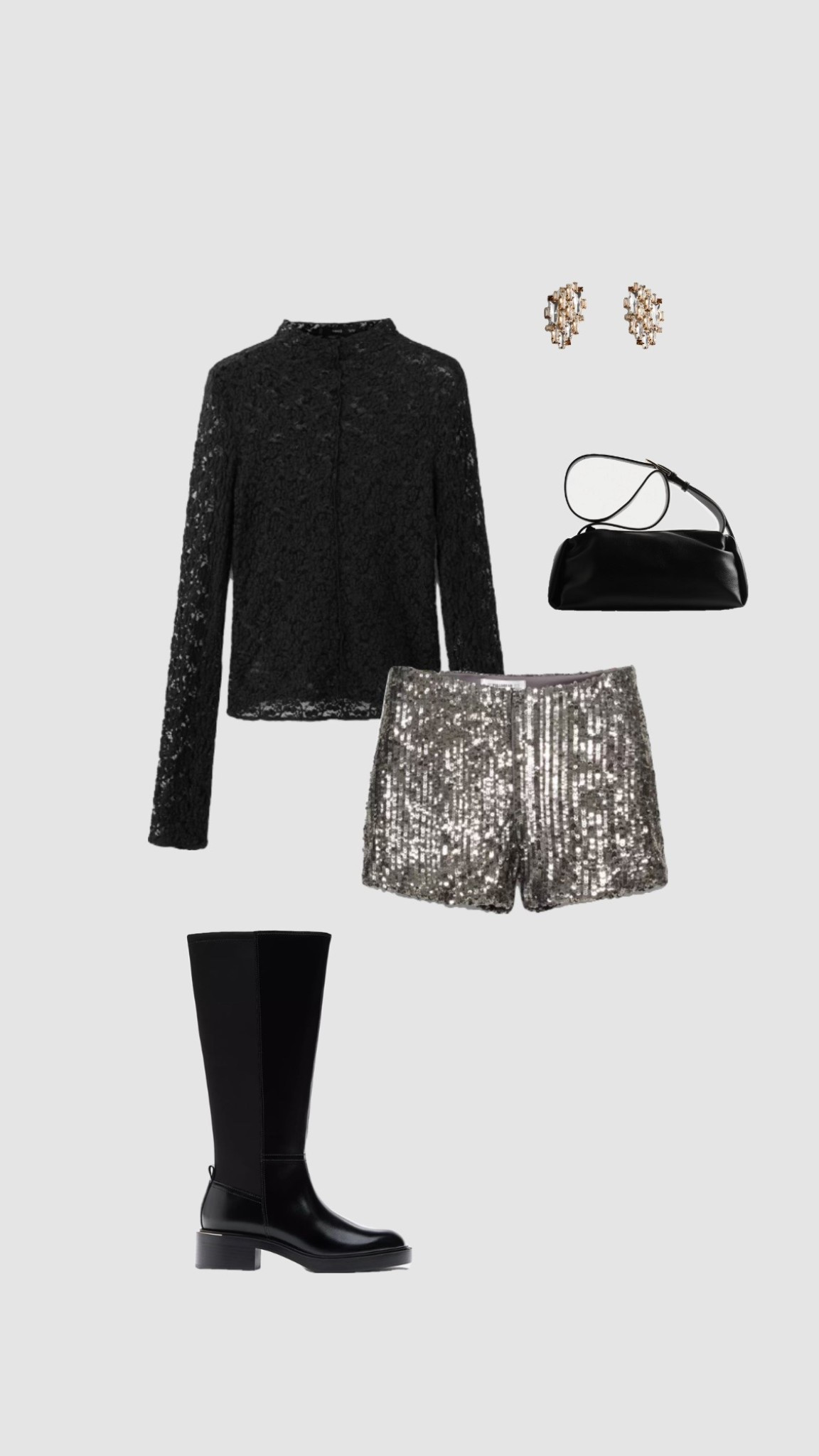 Get 15% off Charles & Keith with code - COMAMBW15-ISMQW9CEVA

Party outfit inspo ✨🖤

• black lace long sleeve top high waisted silver sequin shorts black knee high flat boots New Year’s Eve outfit pub uk date night Christmas Day outfits going out night out club outfit •



#LTKpartywear #LTKdatenight #LTKfestive