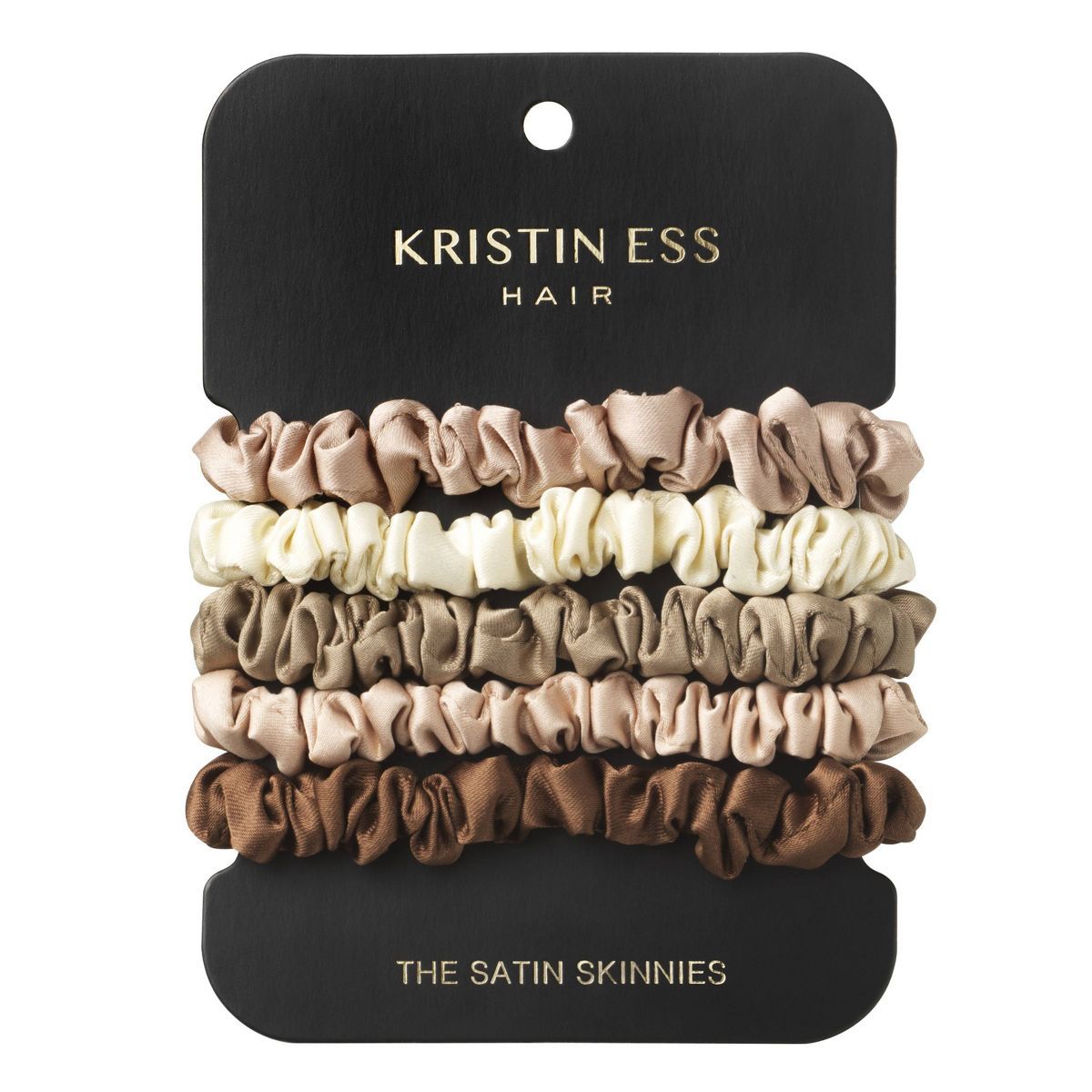 Kristin Ess The Satin Skinnies Hair Elastic - 5ct | Target
