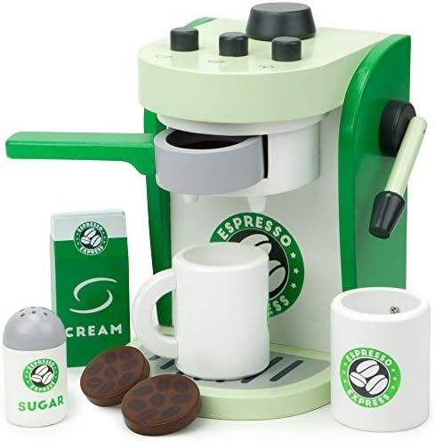 Espresso Express Coffee Maker Playset, with 2 Cups, 2 Pods, 1 Portafilter, 1 Coffee Maker, Cream ... | Amazon (US)