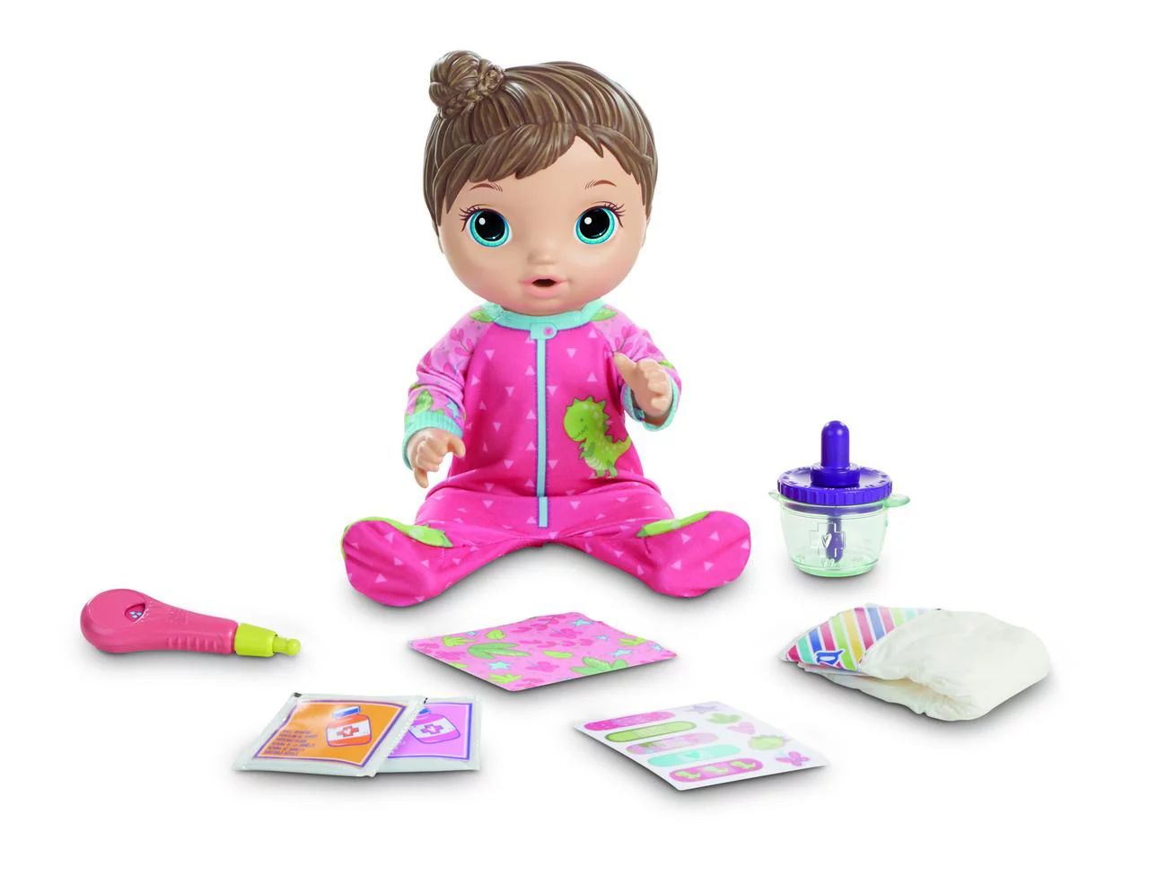 Baby Alive Mix My Medicine Doll, Dinosaur Pajamas, Doctor Accessories - Walmart.com | Walmart (US)
