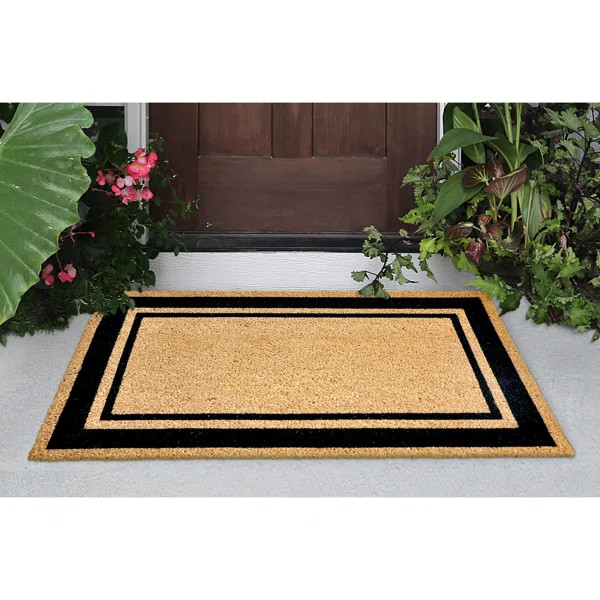 New Hartford Natura Double Border Non-Slip Outdoor Door Mat | Wayfair North America