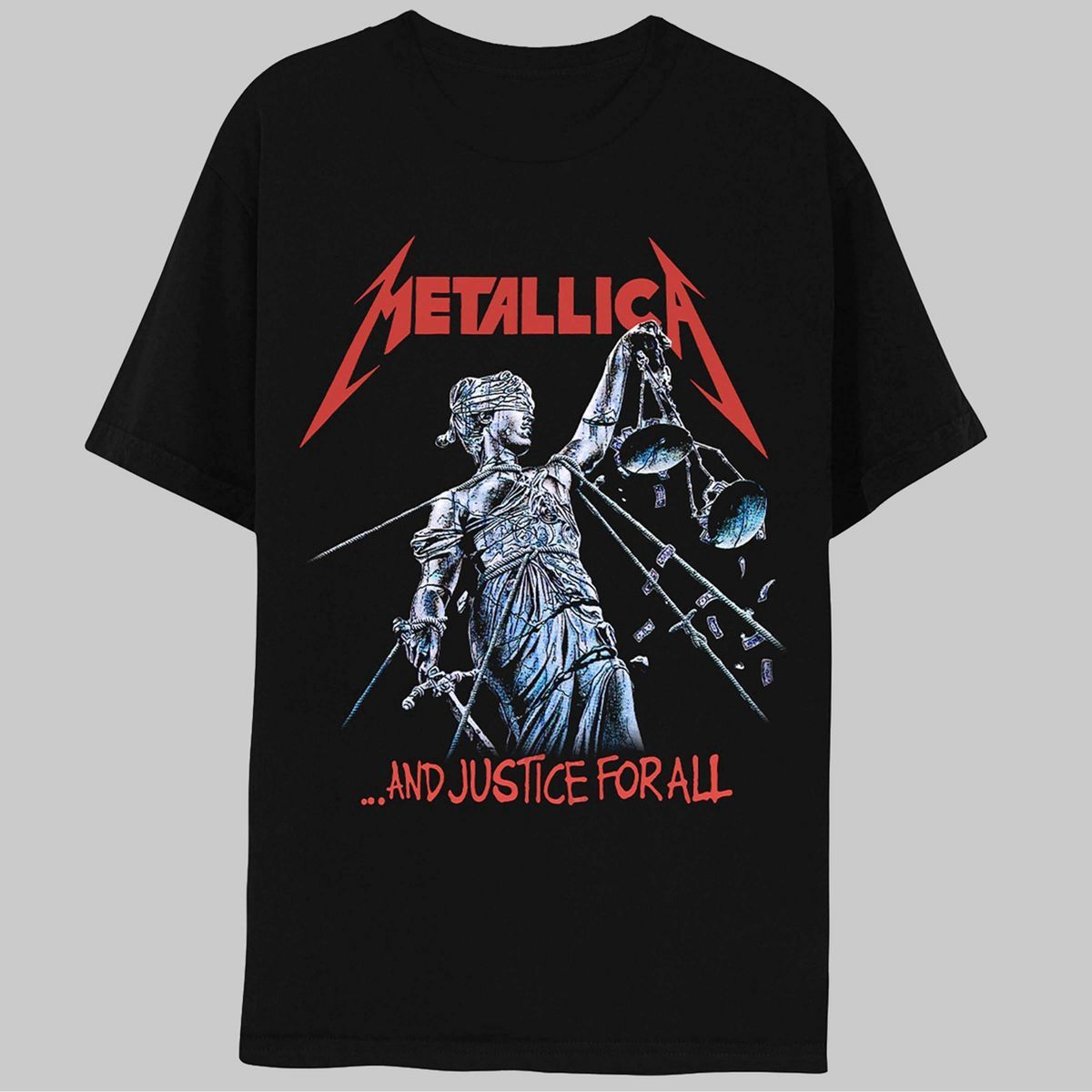 Men's Metallica Justice Short Sleeve Graphic T-Shirt - Black | Target