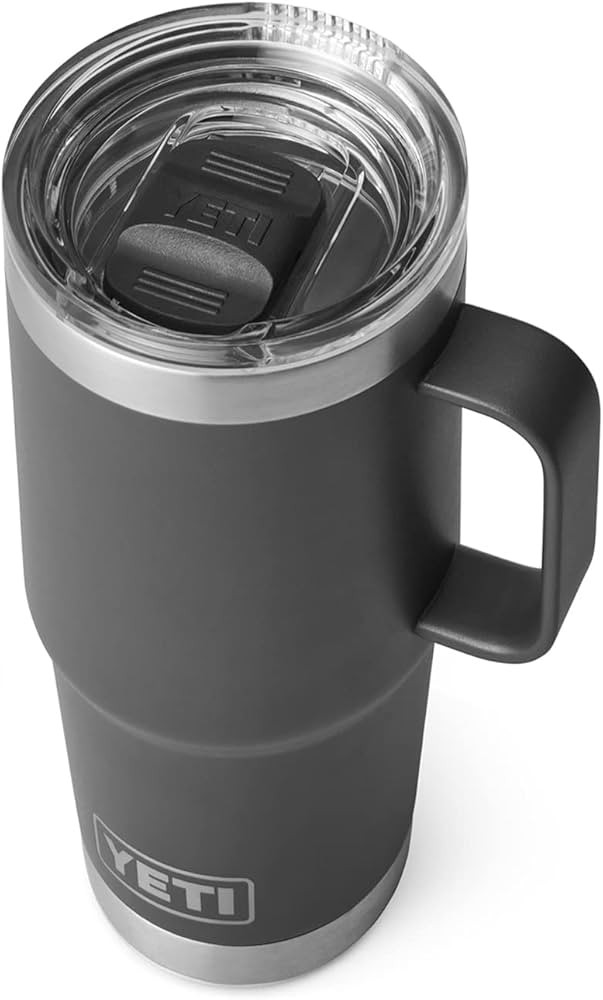YETI Rambler 20 oz Travel Mug, Stainless Steel, Vacuum Insulated with Stronghold Lid, Charcoal | Amazon (US)