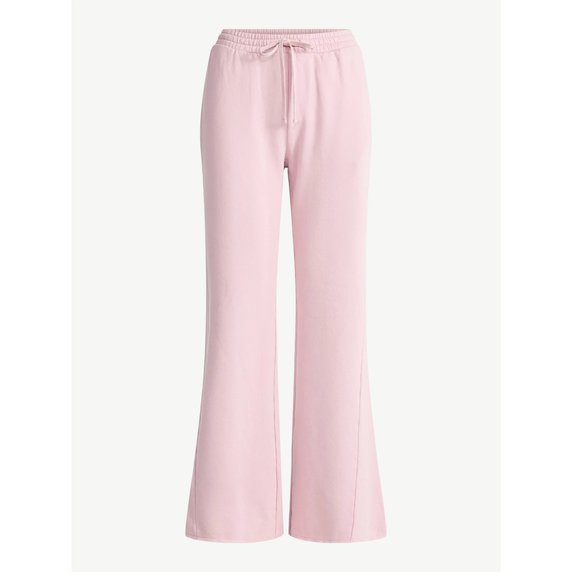 Scoop Women’s Mineral Washed Fleece Flare Leg Sweatpants, Sizes XS-XXL | Walmart (US)