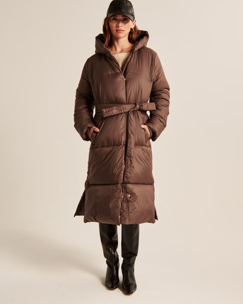 Women's A&F Air Cloud Long Puffer | Women's Coats & Jackets | Abercrombie.com | Abercrombie & Fitch (US)
